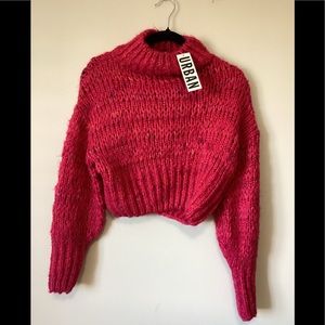 New with tags pink Urban Outfitters cropped sweater